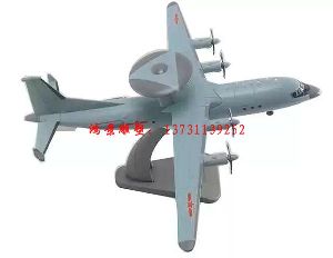 空警-500飞机模型，不锈钢预警机雕塑加工